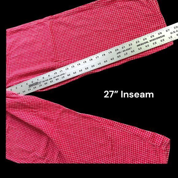 Planet Sleep Pajamas Boys Size Medium‎ White And Red Checkers Drawstring Comfort - Picture 9 of 9